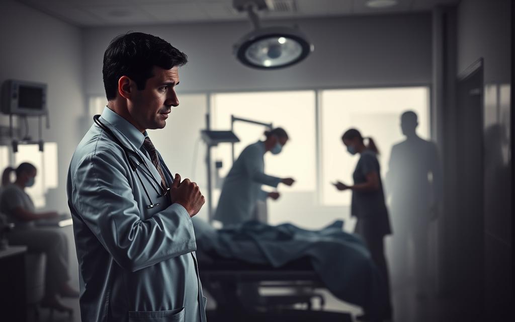 A Clinical Setting With A Focus On Common Medical Malpractice Scenarios. In The Foreground, A Doctor Examines A Patient, Their Expressions Conveying Concern. In The Middle Ground, A Hospital Bed With Various Medical Equipment, Suggesting A Medical Procedure Gone Wrong. In The Background, Silhouettes Of Patients And Medical Staff, Hinting At The Broader Context Of Medical Negligence. Soft, Muted Lighting Casts An Air Of Seriousness, While A Slight Haze Creates A Sense Of Unease. The Overall Composition Suggests The Gravity And Complexity Of Medical Malpractice Cases. A Clinical Setting With A Focus On Common Medical Malpractice Scenarios. In The Foreground, A Doctor Examines A Patient, Their Expressions Conveying Concern. In The Middle Ground, A Hospital Bed With Various Medical Equipment, Suggesting A Medical Procedure Gone Wrong. In The Background, Silhouettes Of Patients And Medical Staff, Hinting At The Broader Context Of Medical Negligence. Soft, Muted Lighting Casts An Air Of Seriousness, While A Slight Haze Creates A Sense Of Unease. The Overall Composition Suggests The Gravity And Complexity Of Medical Malpractice Cases.