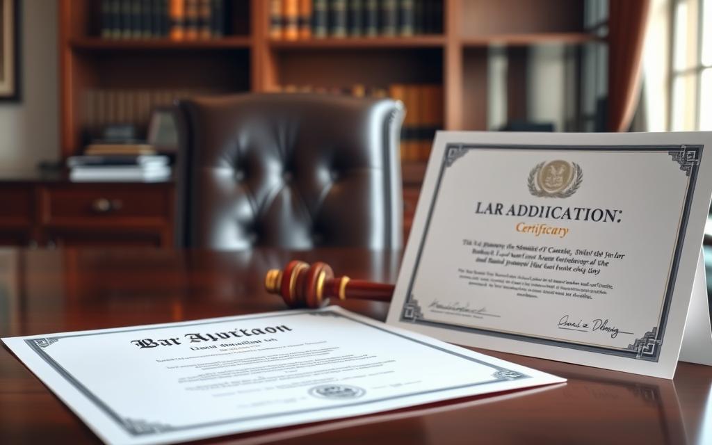 A Highly Detailed, Realistic Image Of Attorney Credentials And Certification Documents, Including A Diploma, Bar Admission Certificate, And Prestigious Law Firm Letterhead. The Documents Are Presented In A Clean, Well-Lit Office Setting With A Wooden Desk, Leather Chair, And A Bookshelf In The Background. The Composition Emphasizes The Authority And Credibility Of The Legal Credentials, Conveying A Sense Of Professionalism And Expertise. The Lighting Is Soft And Directional, Creating A Sense Of Depth And Dimensionality. The Overall Mood Is One Of Trustworthiness And Confidence, Reflecting The High-Caliber Legal Services That Would Be Expected From A Qualified Attorney. A Highly Detailed, Realistic Image Of Attorney Credentials And Certification Documents, Including A Diploma, Bar Admission Certificate, And Prestigious Law Firm Letterhead. The Documents Are Presented In A Clean, Well-Lit Office Setting With A Wooden Desk, Leather Chair, And A Bookshelf In The Background. The Composition Emphasizes The Authority And Credibility Of The Legal Credentials, Conveying A Sense Of Professionalism And Expertise. The Lighting Is Soft And Directional, Creating A Sense Of Depth And Dimensionality. The Overall Mood Is One Of Trustworthiness And Confidence, Reflecting The High-Caliber Legal Services That Would Be Expected From A Qualified Attorney.